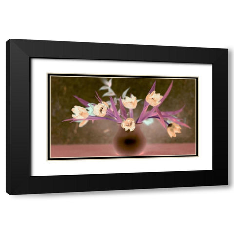 Floral Color - 19 Black Modern Wood Framed Art Print with Double Matting by Blaustein, Alan