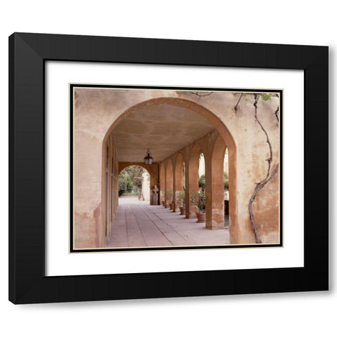 Banc de Jardin - 4 Black Modern Wood Framed Art Print with Double Matting by Blaustein, Alan