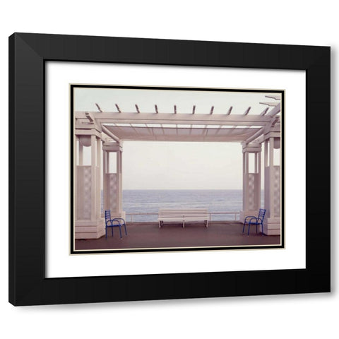 Banc de Jardin - 6 Black Modern Wood Framed Art Print with Double Matting by Blaustein, Alan
