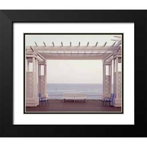 Banc de Jardin - 6 Black Modern Wood Framed Art Print with Double Matting by Blaustein, Alan