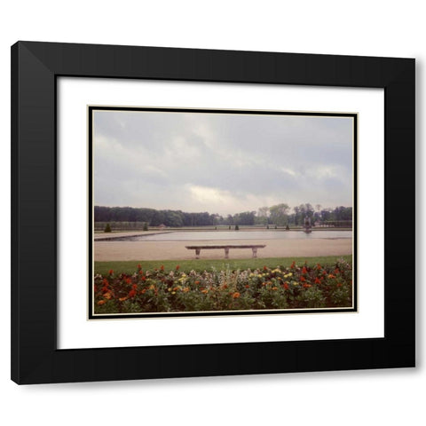 Banc de Jardin - 7 Black Modern Wood Framed Art Print with Double Matting by Blaustein, Alan