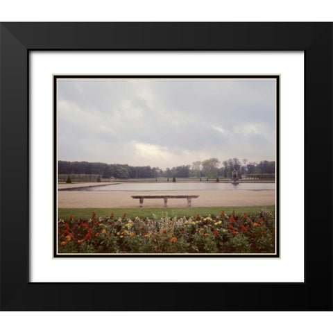 Banc de Jardin - 7 Black Modern Wood Framed Art Print with Double Matting by Blaustein, Alan