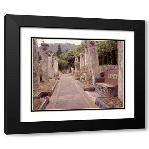 Banc de Jardin - 8 Black Modern Wood Framed Art Print with Double Matting by Blaustein, Alan