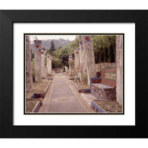 Banc de Jardin - 8 Black Modern Wood Framed Art Print with Double Matting by Blaustein, Alan