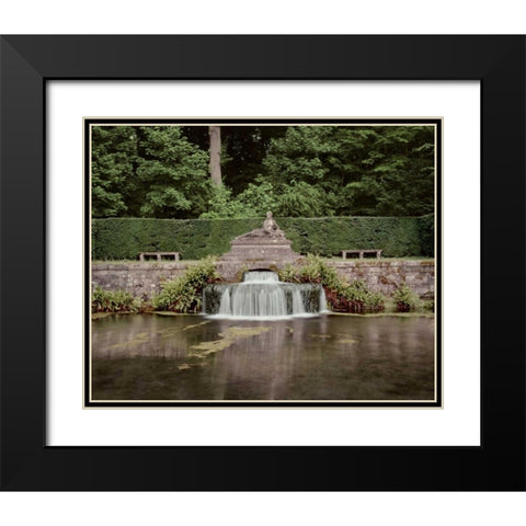 Banc de Jardin - 9 Black Modern Wood Framed Art Print with Double Matting by Blaustein, Alan