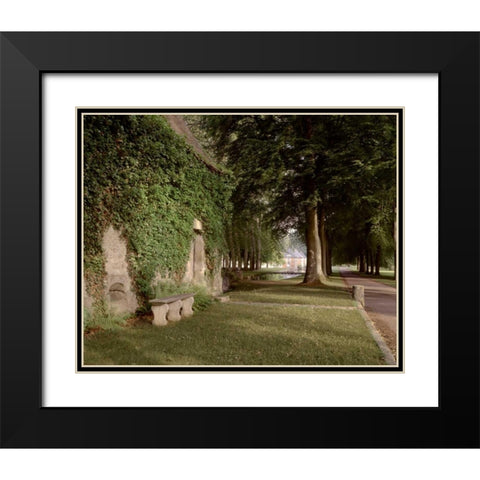 Banc de Jardin - 12 Black Modern Wood Framed Art Print with Double Matting by Blaustein, Alan