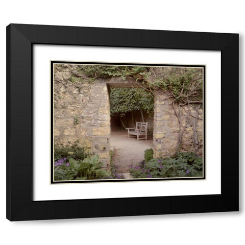 Banc de Jardin - 11 Black Modern Wood Framed Art Print with Double Matting by Blaustein, Alan
