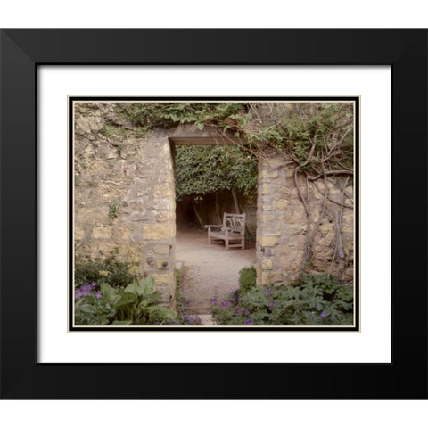 Banc de Jardin - 11 Black Modern Wood Framed Art Print with Double Matting by Blaustein, Alan