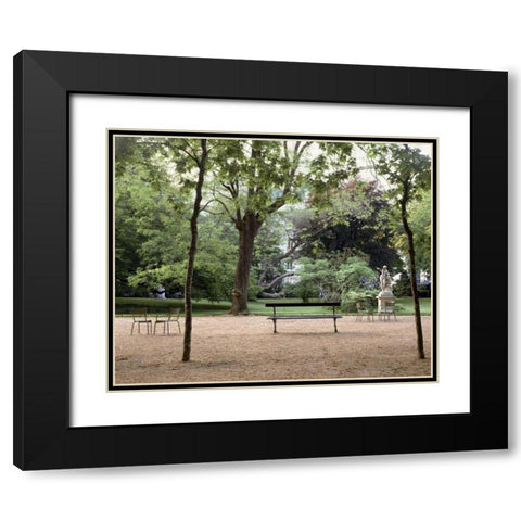 Banc de Jardin - 10 Black Modern Wood Framed Art Print with Double Matting by Blaustein, Alan