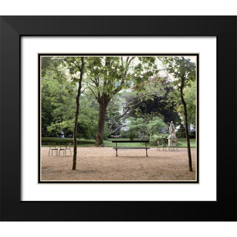 Banc de Jardin - 10 Black Modern Wood Framed Art Print with Double Matting by Blaustein, Alan