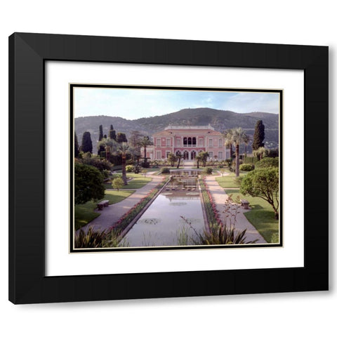 Banc de Jardin - 14 Black Modern Wood Framed Art Print with Double Matting by Blaustein, Alan
