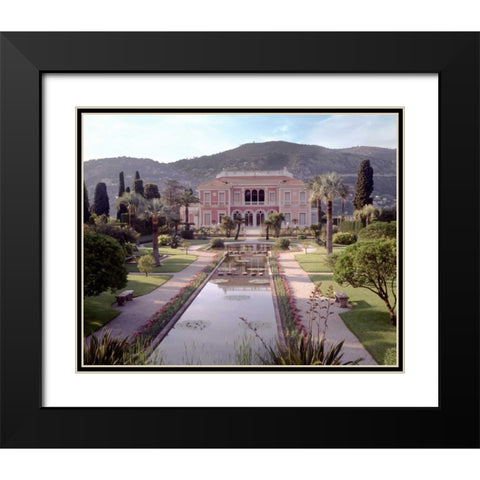Banc de Jardin - 14 Black Modern Wood Framed Art Print with Double Matting by Blaustein, Alan