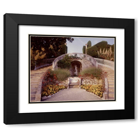 Banc de Jardin - 16 Black Modern Wood Framed Art Print with Double Matting by Blaustein, Alan