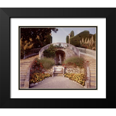 Banc de Jardin - 16 Black Modern Wood Framed Art Print with Double Matting by Blaustein, Alan