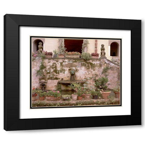 Banc de Jardin - 19 Black Modern Wood Framed Art Print with Double Matting by Blaustein, Alan
