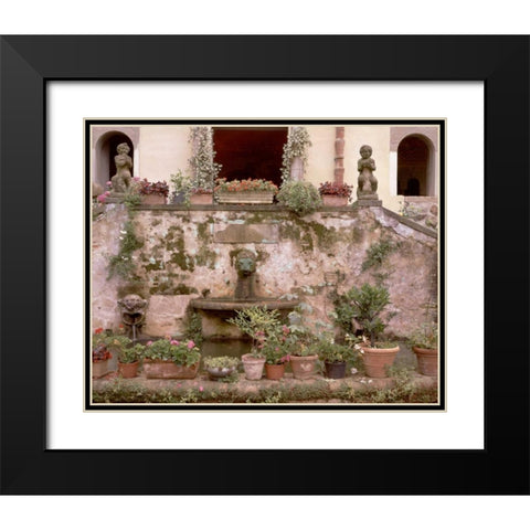 Banc de Jardin - 19 Black Modern Wood Framed Art Print with Double Matting by Blaustein, Alan