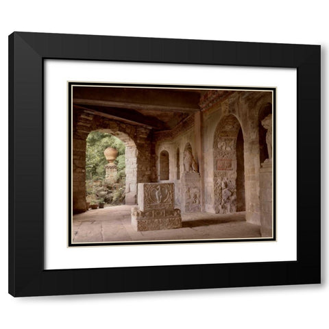 Banc de Jardin - 20 Black Modern Wood Framed Art Print with Double Matting by Blaustein, Alan
