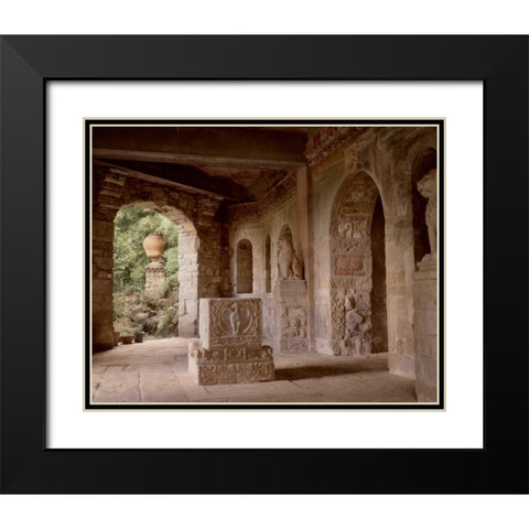 Banc de Jardin - 20 Black Modern Wood Framed Art Print with Double Matting by Blaustein, Alan