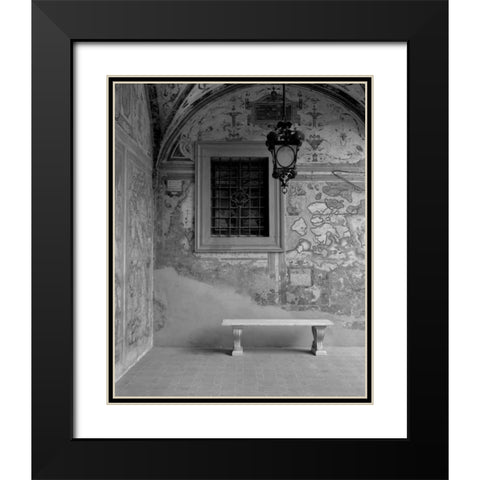 Banc de Jardin - 22A Black Modern Wood Framed Art Print with Double Matting by Blaustein, Alan