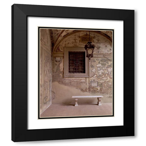 Banc de Jardin - 22 Black Modern Wood Framed Art Print with Double Matting by Blaustein, Alan