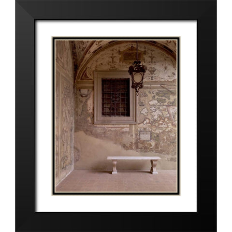 Banc de Jardin - 22 Black Modern Wood Framed Art Print with Double Matting by Blaustein, Alan