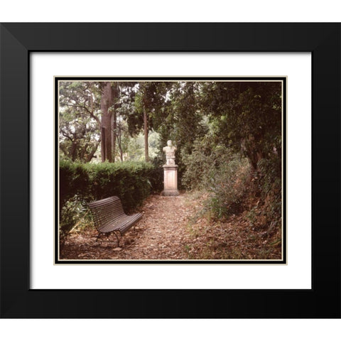 Banc de Jardin - 23 Black Modern Wood Framed Art Print with Double Matting by Blaustein, Alan