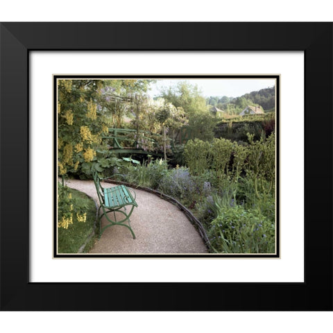 Banc de Jardin - 25 Black Modern Wood Framed Art Print with Double Matting by Blaustein, Alan