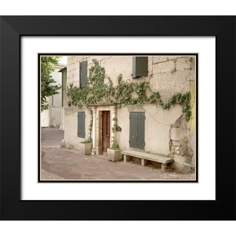Banc de Jardin - 26 Black Modern Wood Framed Art Print with Double Matting by Blaustein, Alan