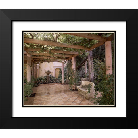 Banc de Jardin - 33 Black Modern Wood Framed Art Print with Double Matting by Blaustein, Alan