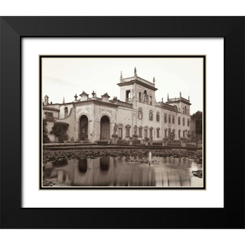 Banc de Jardin - 37 Black Modern Wood Framed Art Print with Double Matting by Blaustein, Alan