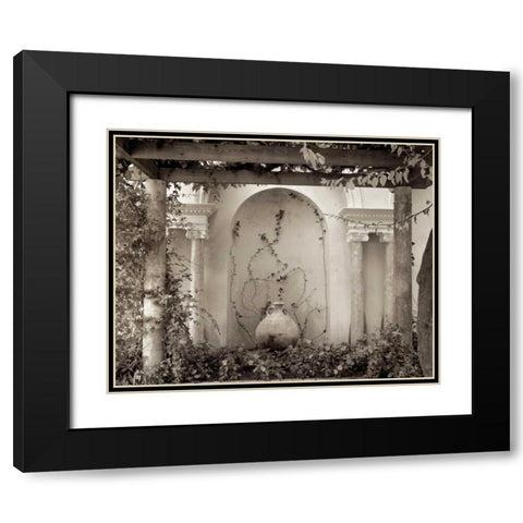 Banc de Jardin - 49 Black Modern Wood Framed Art Print with Double Matting by Blaustein, Alan