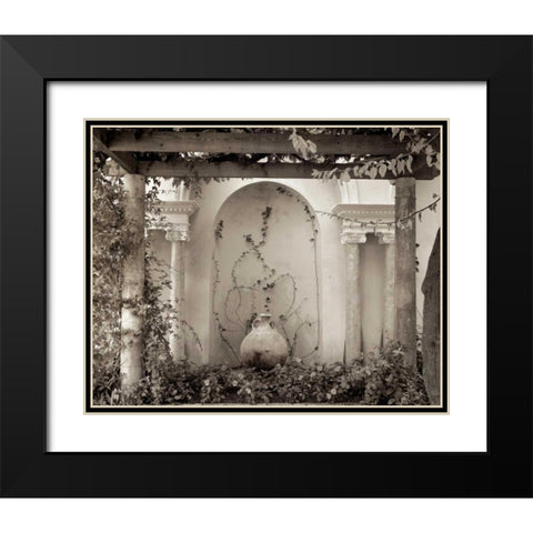 Banc de Jardin - 49 Black Modern Wood Framed Art Print with Double Matting by Blaustein, Alan