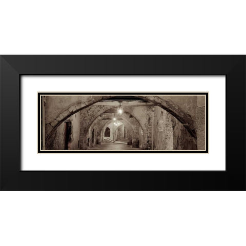 Passageway France - 1 Black Modern Wood Framed Art Print with Double Matting by Blaustein, Alan