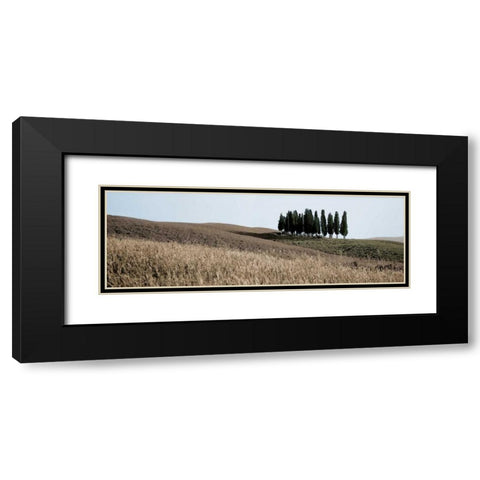 Val dÃ¢â‚¬â„¢Orcia Pano - 3 Black Modern Wood Framed Art Print with Double Matting by Blaustein, Alan