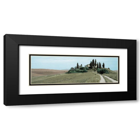 Val dÃ¢â‚¬â„¢Orcia Pano - 4 Black Modern Wood Framed Art Print with Double Matting by Blaustein, Alan