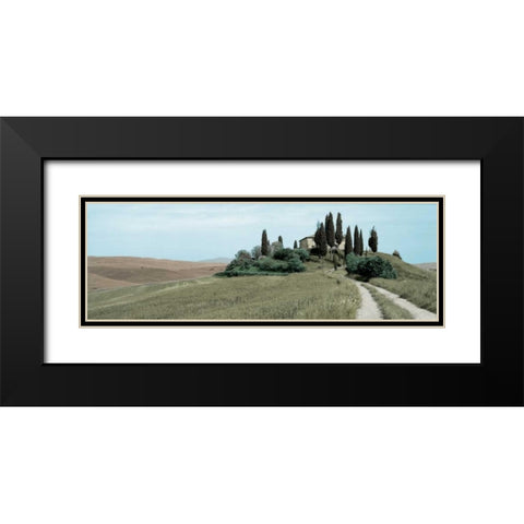 Val dÃ¢â‚¬â„¢Orcia Pano - 4 Black Modern Wood Framed Art Print with Double Matting by Blaustein, Alan