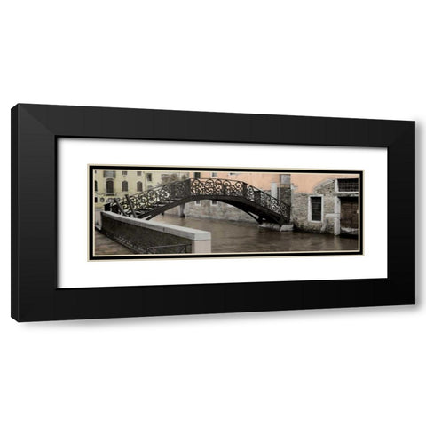 Venetian Bridge Pano - 1 Black Modern Wood Framed Art Print with Double Matting by Blaustein, Alan