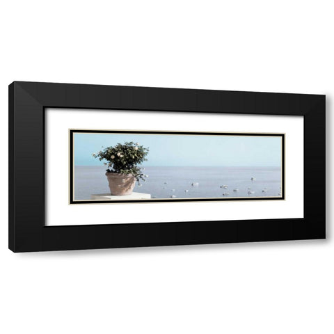 Positano Pano - 2 Black Modern Wood Framed Art Print with Double Matting by Blaustein, Alan