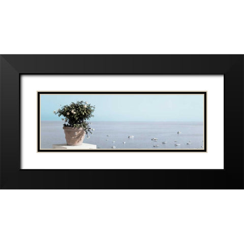 Positano Pano - 2 Black Modern Wood Framed Art Print with Double Matting by Blaustein, Alan