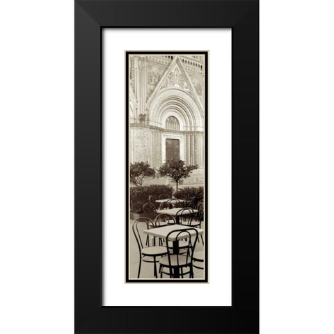Orvieto Caffe - 1 Black Modern Wood Framed Art Print with Double Matting by Blaustein, Alan