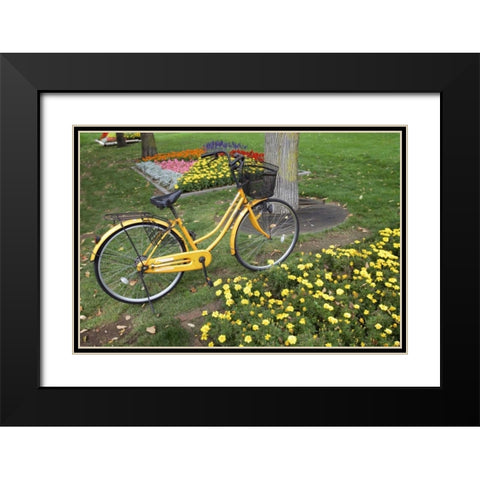 Japan Bicycle - 1 Black Modern Wood Framed Art Print with Double Matting by Blaustein, Alan
