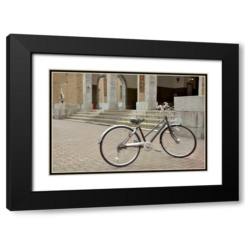 Japan Bicycle - 22 Black Modern Wood Framed Art Print with Double Matting by Blaustein, Alan