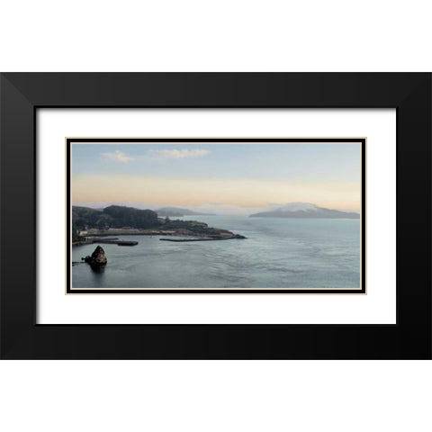 Bay Pano - 116 Black Modern Wood Framed Art Print with Double Matting by Blaustein, Alan