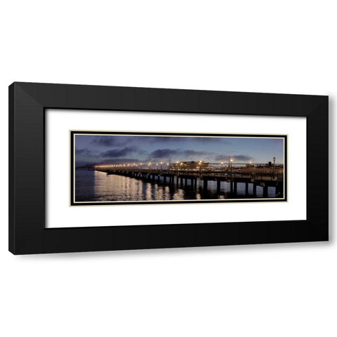 Broadway Pier Pano - 118 Black Modern Wood Framed Art Print with Double Matting by Blaustein, Alan