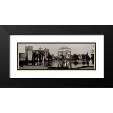 Palace Of Fine Arts Pano - 4 Black Modern Wood Framed Art Print with Double Matting by Blaustein, Alan
