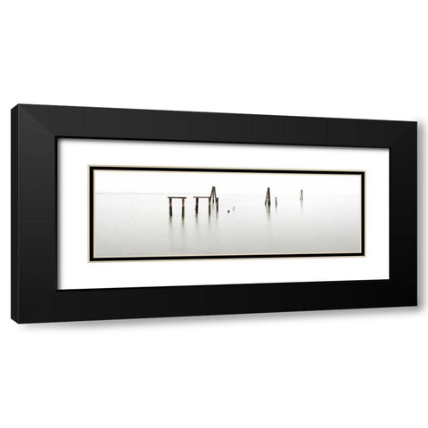 Antique Pier - 135 Black Modern Wood Framed Art Print with Double Matting by Blaustein, Alan