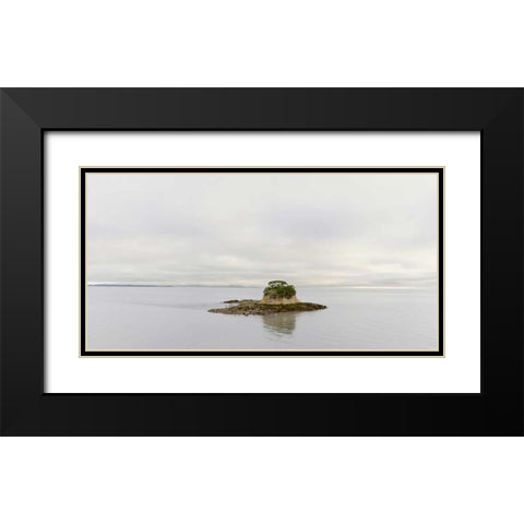 Bay Island Pano - 132 Black Modern Wood Framed Art Print with Double Matting by Blaustein, Alan