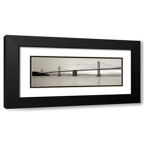 Bay Bridge Pano - 1 Black Modern Wood Framed Art Print with Double Matting by Blaustein, Alan