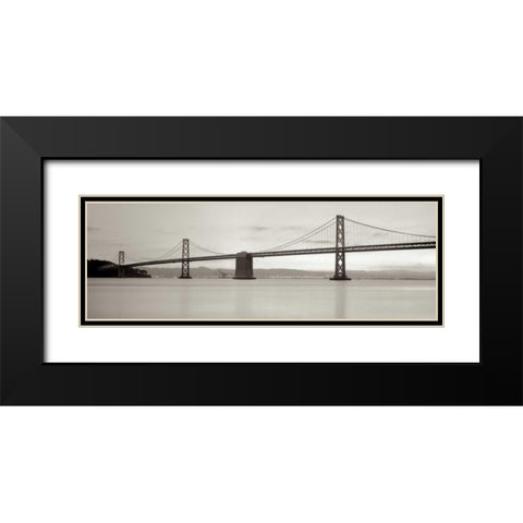 Bay Bridge Pano - 1 Black Modern Wood Framed Art Print with Double Matting by Blaustein, Alan