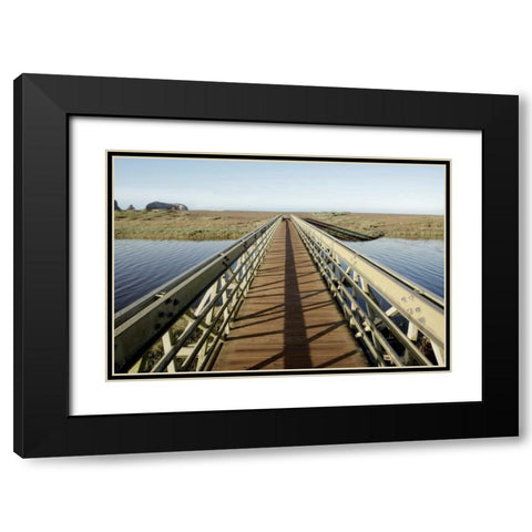 Lagoon Bridge - 2 Black Modern Wood Framed Art Print with Double Matting by Blaustein, Alan